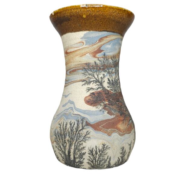 Vintage Sevierville Pottery Bud Mini Vase Trees Dendritic Swirl Tennessee - Picture 5 of 12